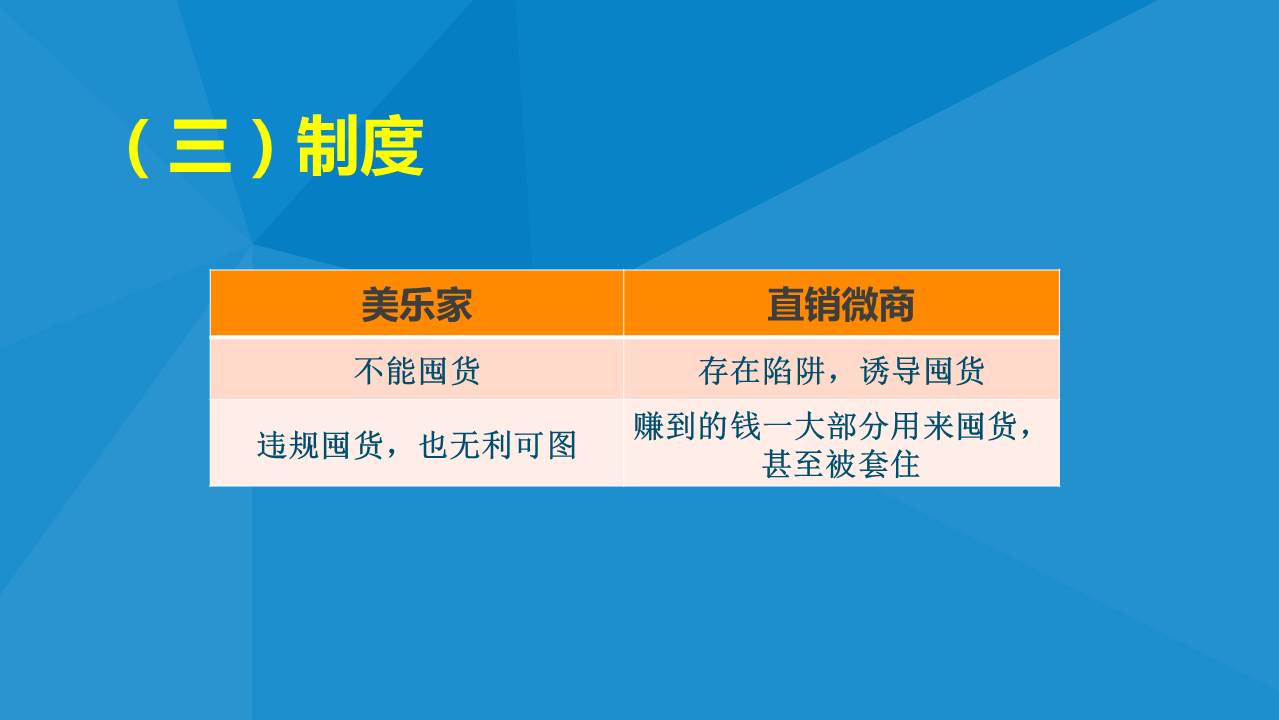 美乐家与直销微商平台等模式对比
