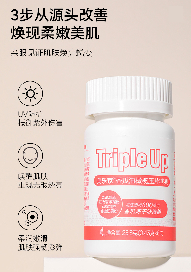 美乐家香瓜油橄榄压片糖果