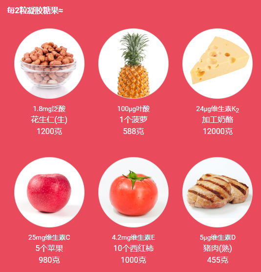美乐家熊宝宝多种维生素矿物质凝胶糖果