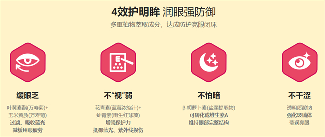 美乐家熊宝宝叶黄素酯软糖