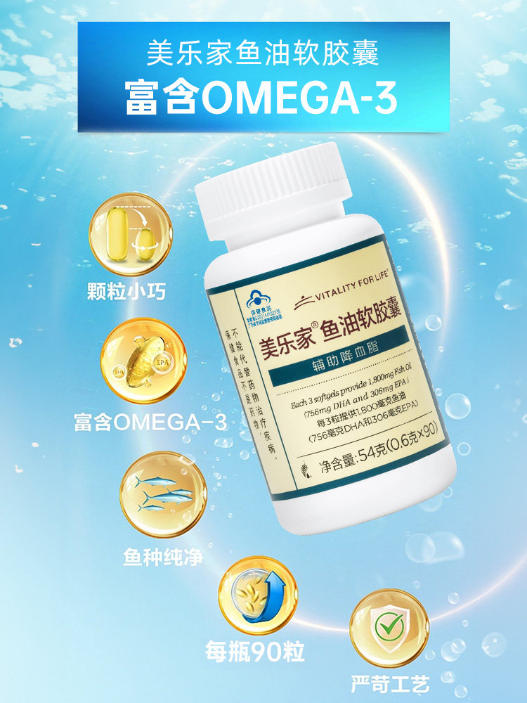 美乐家鱼油软胶囊的主要特色与功效介绍
